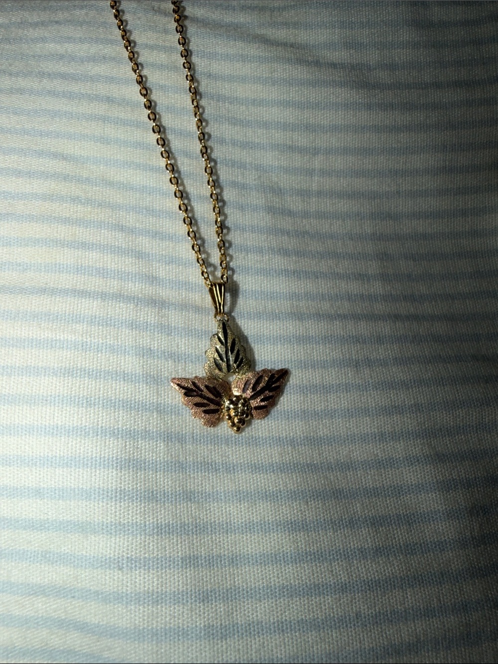 Black Hills Gold-Tone Tri-Leaf Pendant Necklace - Women Jewelry